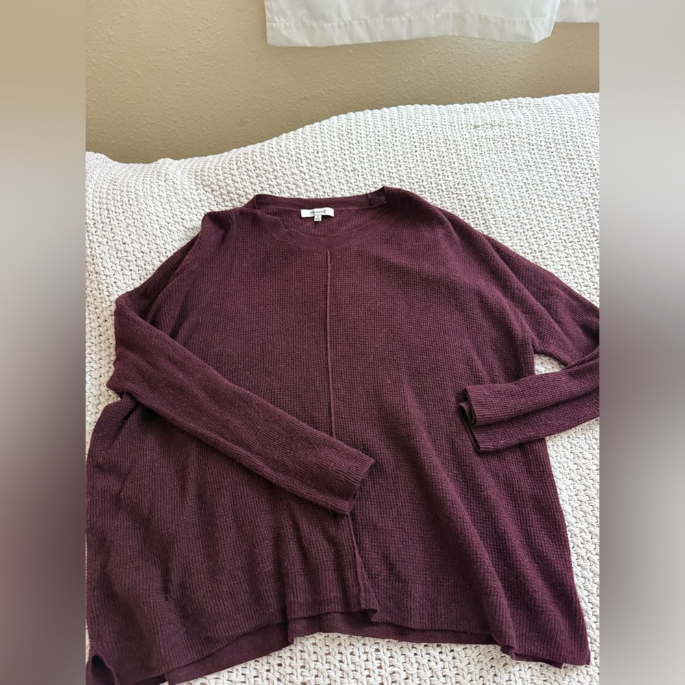 Madewell Rich Plum Crew Neck Sweater